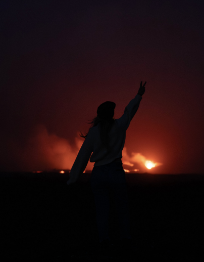 Hiked to an active volcano in Iceland