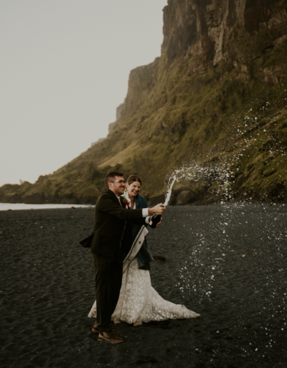 Running barefoot on a black sand beach dress a  little dirty - no fucks given because this is your moment.