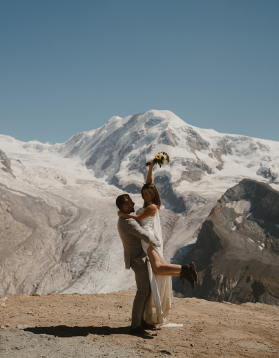 Standing on a mountaintop - reading your vows with nothing but endless peaks and sky around you.