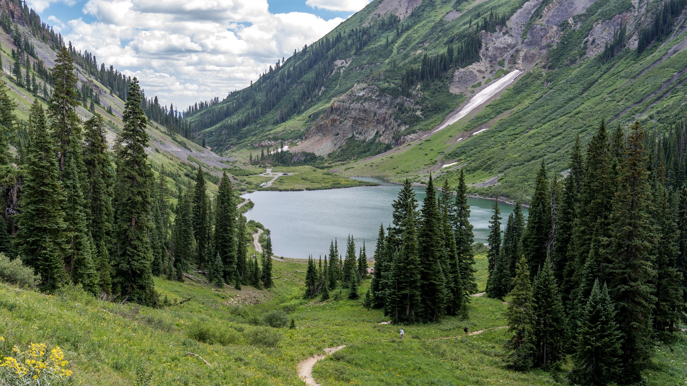 Emerald lake on gothic road in crested butte colorado