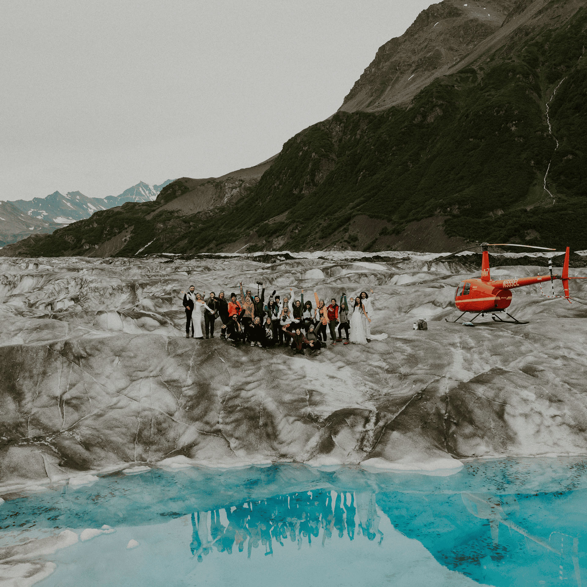 Jumped in a glacier pool in Alaska