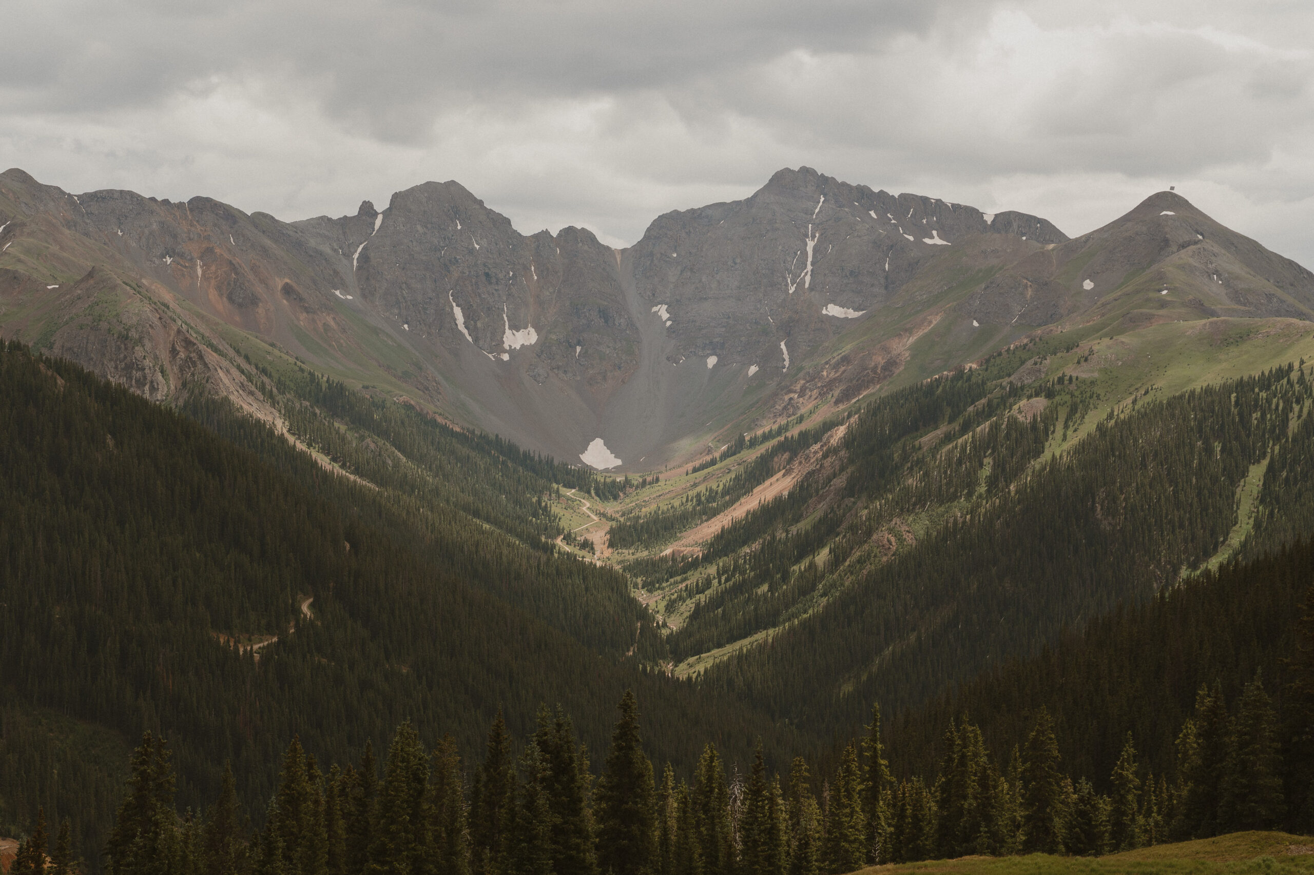 Landscape of Basin in Ouray colorado