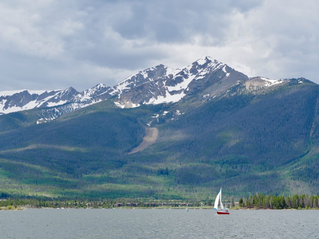 Dillon Reservoir with sailboat