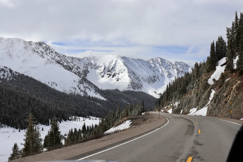 loveland pass with snow