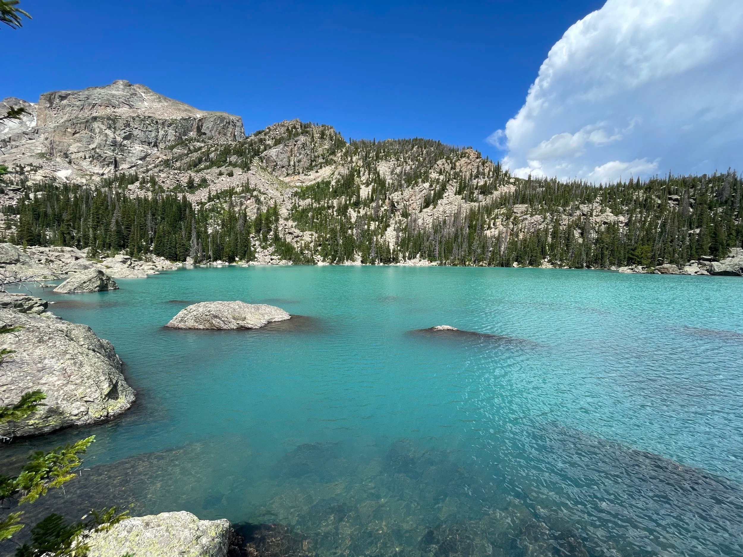 blue lake in rmnp